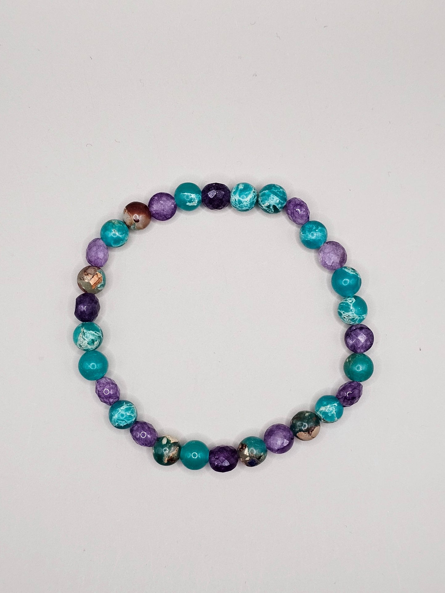 Amethyst & Serpentine Bracelet