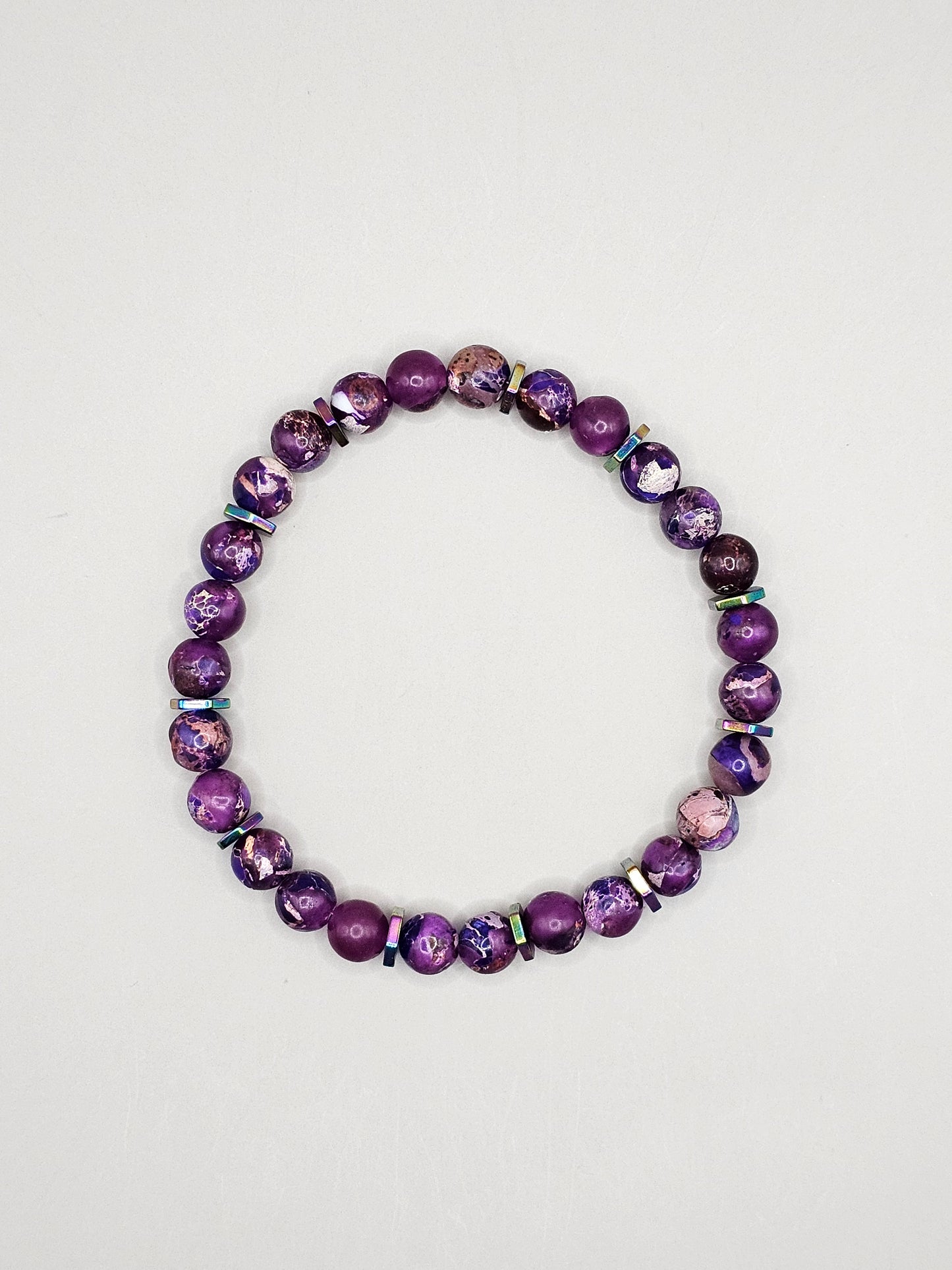 Purple Jasper & Rainbow Hematite Bracelet *Limited Edition*