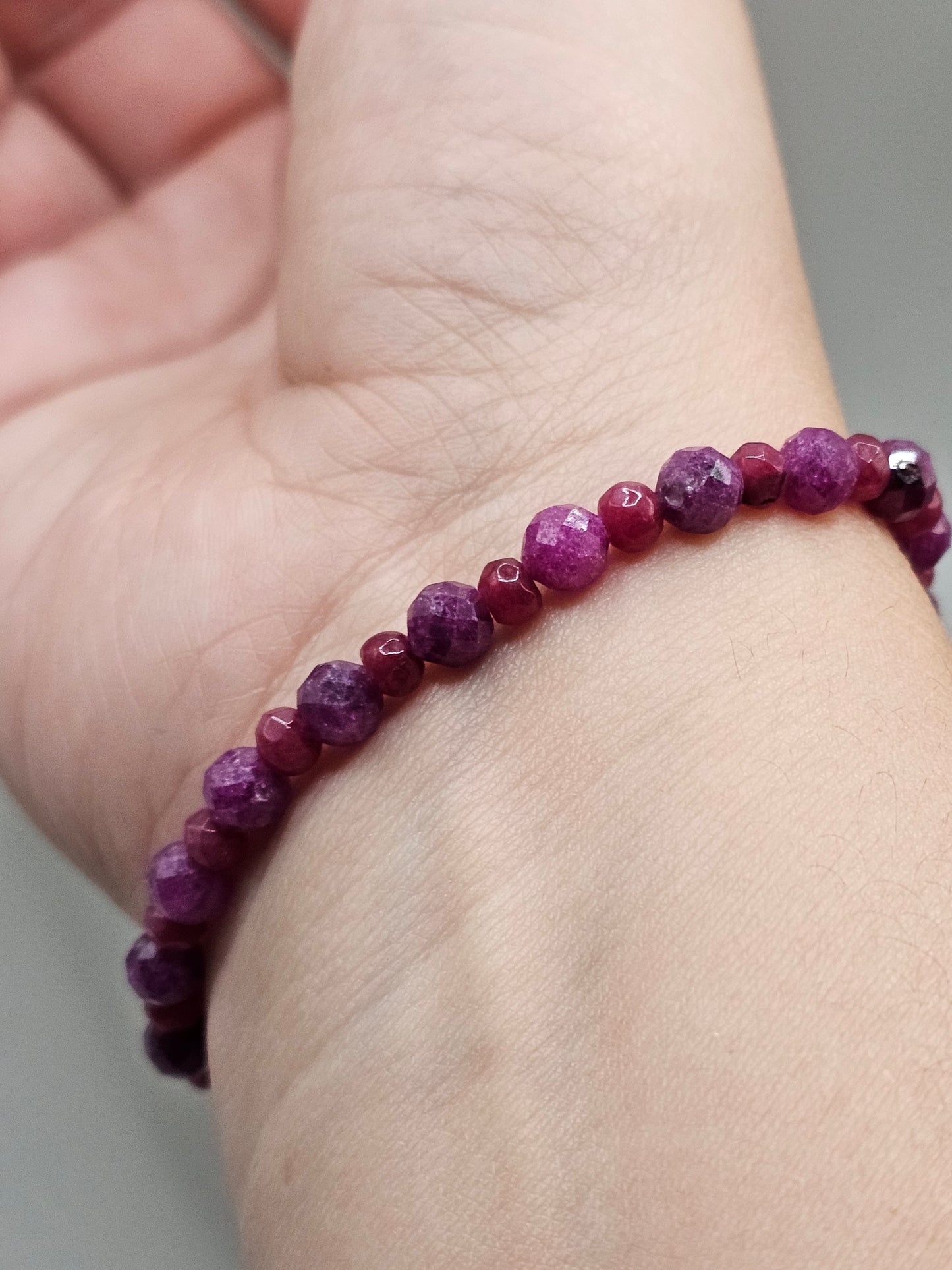 Please, Please, Please Quartz and Ruby Bracelet