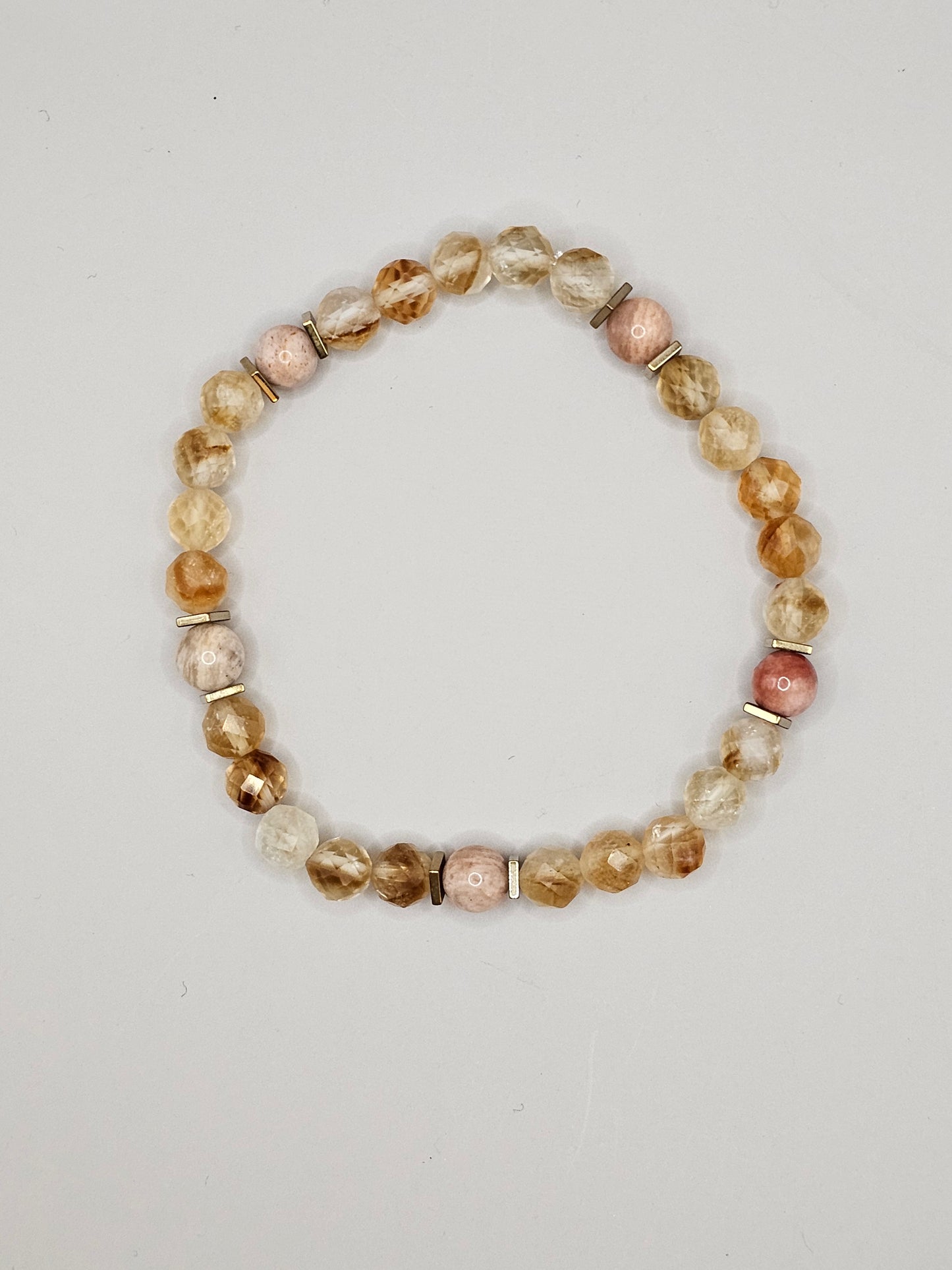 Fearless Abundance Citrine, Sunstone, and Hematite Bracelet