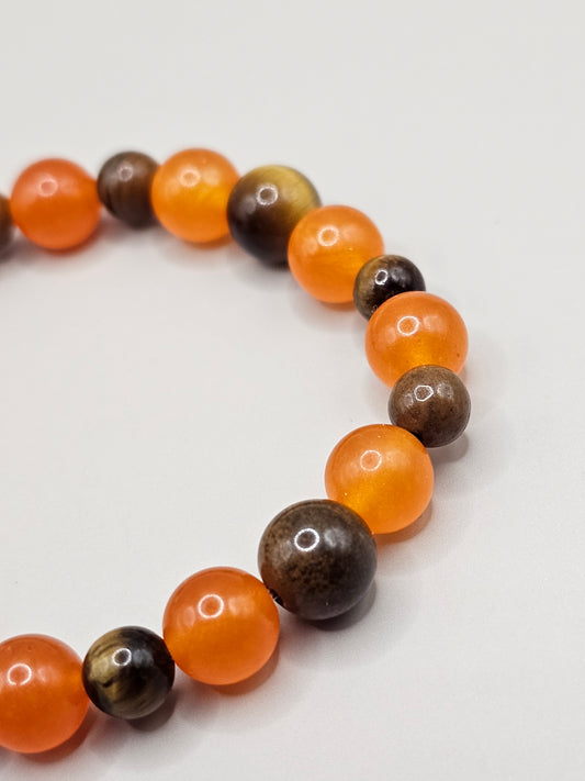 Brown & Orange Game Day Bracelet