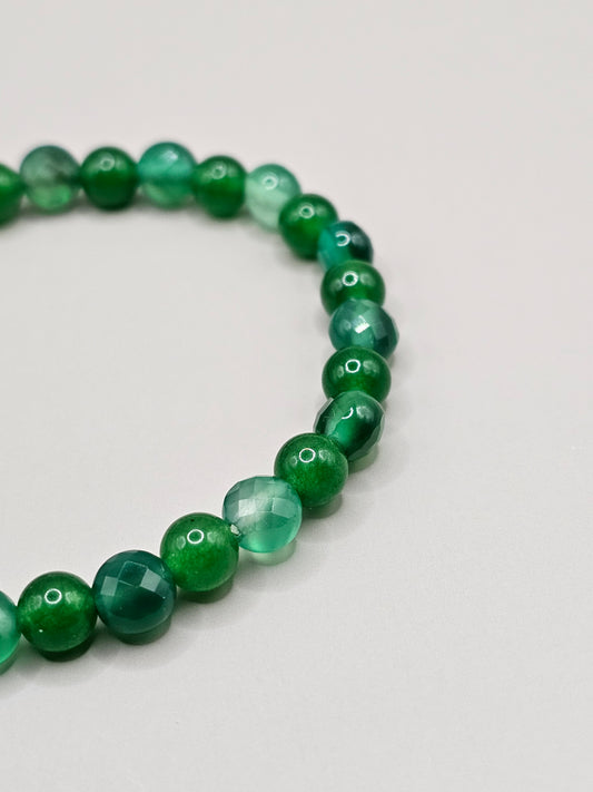 Green Jade & Agate Bracelet