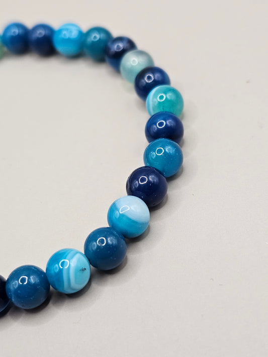 Blue Banded Agate Bracelet