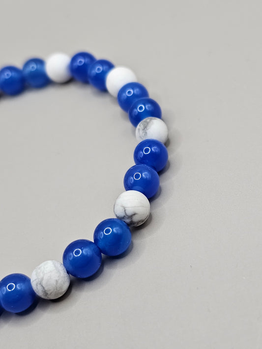 Blue Chalcedony & Howlite Bracelet