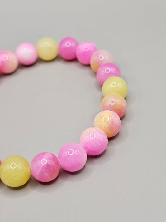 Pink & Yellow Cotton Candy Bracelet