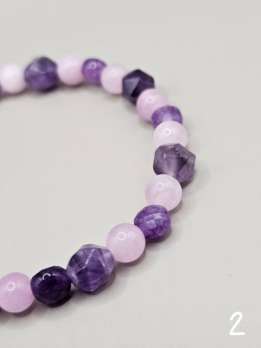 Amethyst and Kunzite Bracelet