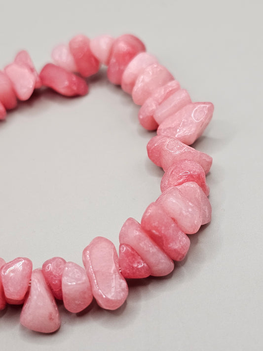 Pink Quartzite Chip Bracelet