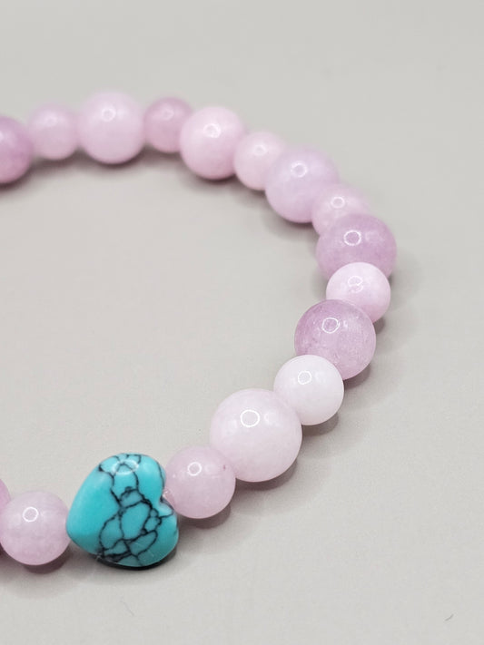 Kunzite & Wagnerite Valentine's Day Bracelet