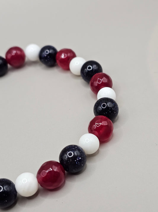 Red, White, & Blue Bracelet - Dark Version