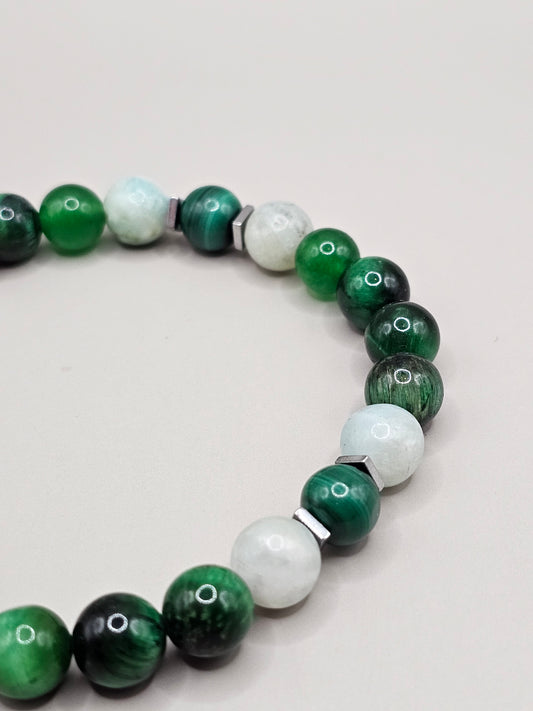 Green Crystal Men's Bracelet