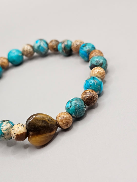 Serpentine, Picture Jasper, & Tiger's Eye Bracelet *Limited Edition*