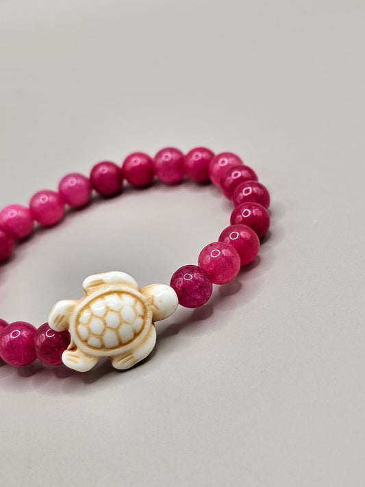 Tidal Explorer Pink Agate and Wagnerite bracelet