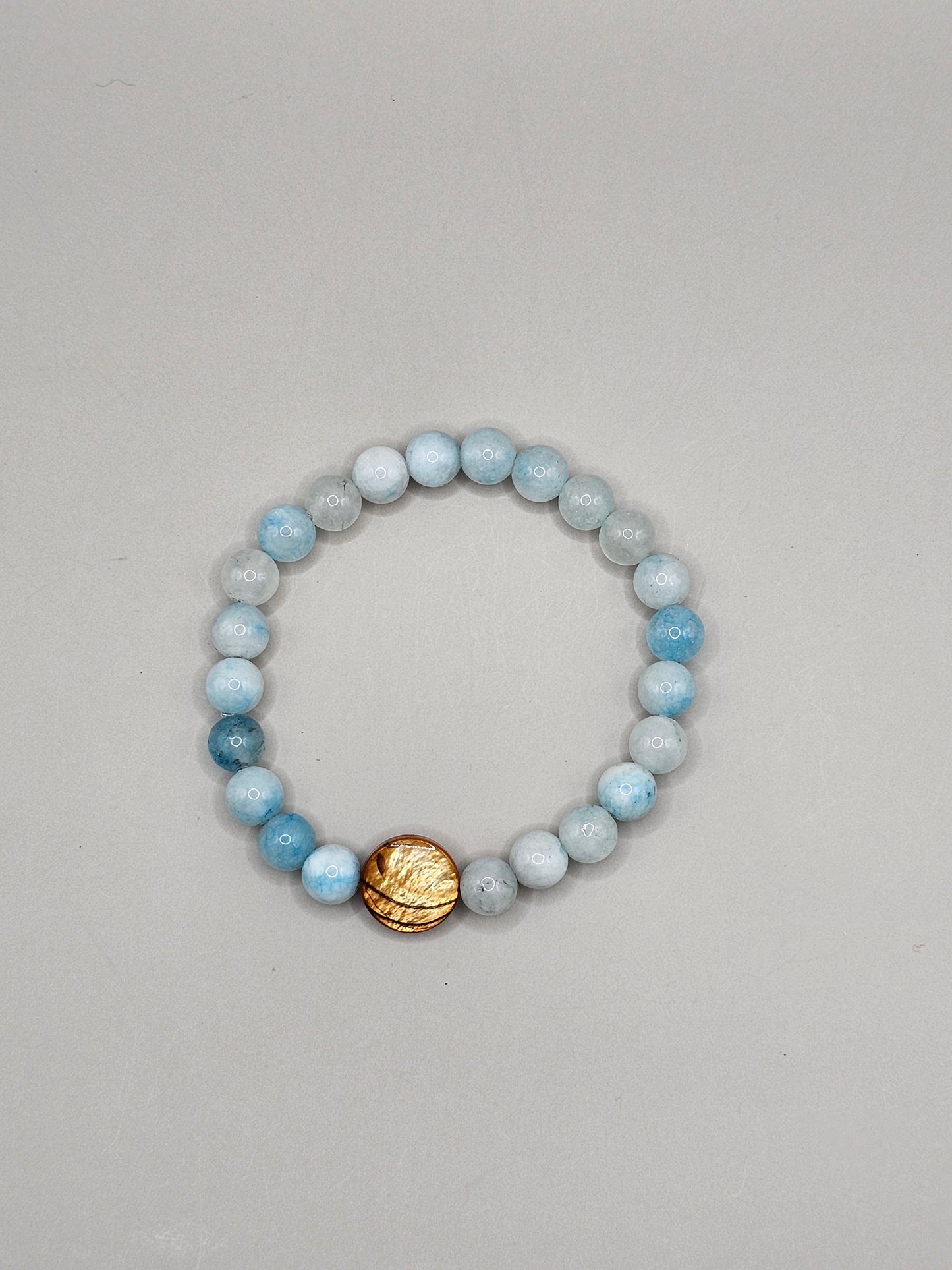 Ocean Dreams Shell and Wagnerite Bracelet