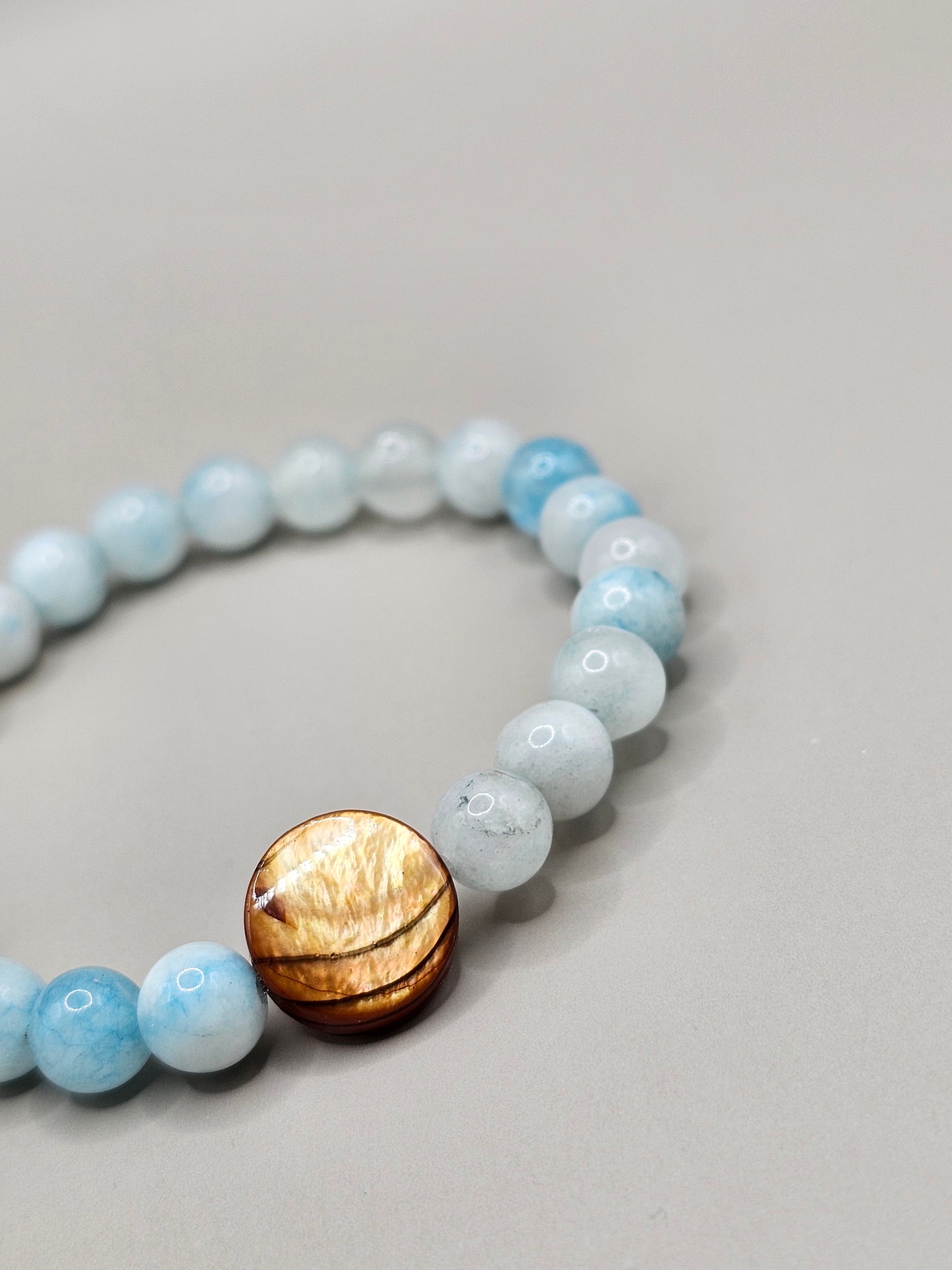 Ocean Dreams Shell and Wagnerite Bracelet