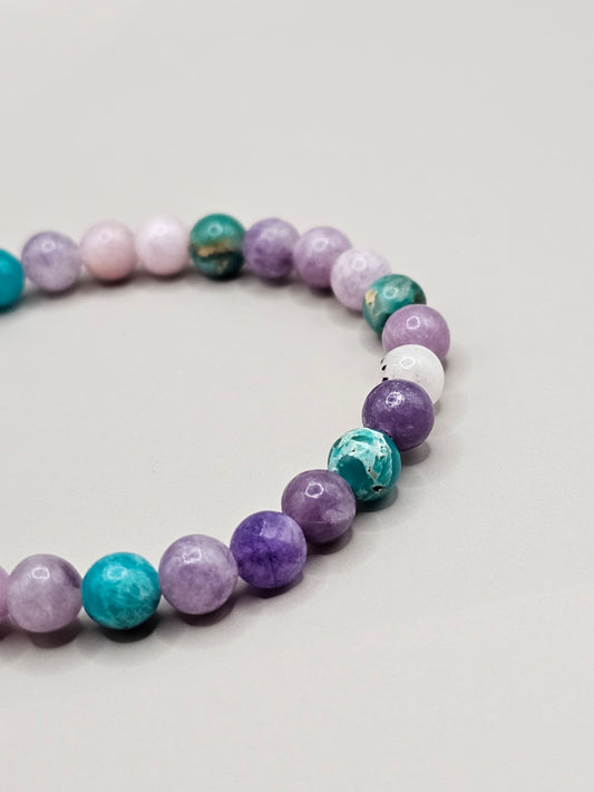 Orchids in the Ocean Bracelet