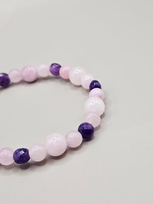 Kunzite & Amethyst Bracelet