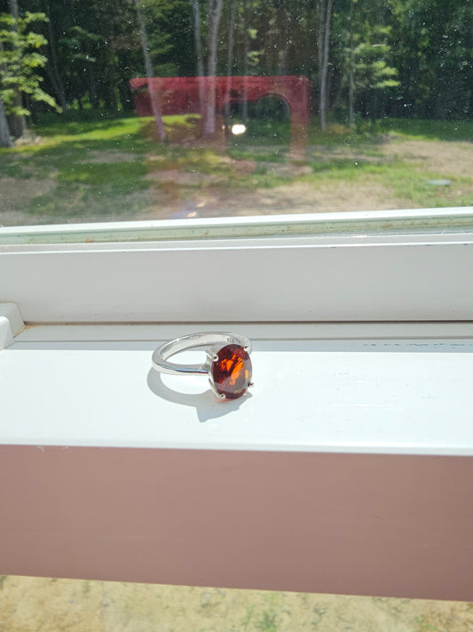 Madeira Citrine set in Sterling Silver Ring