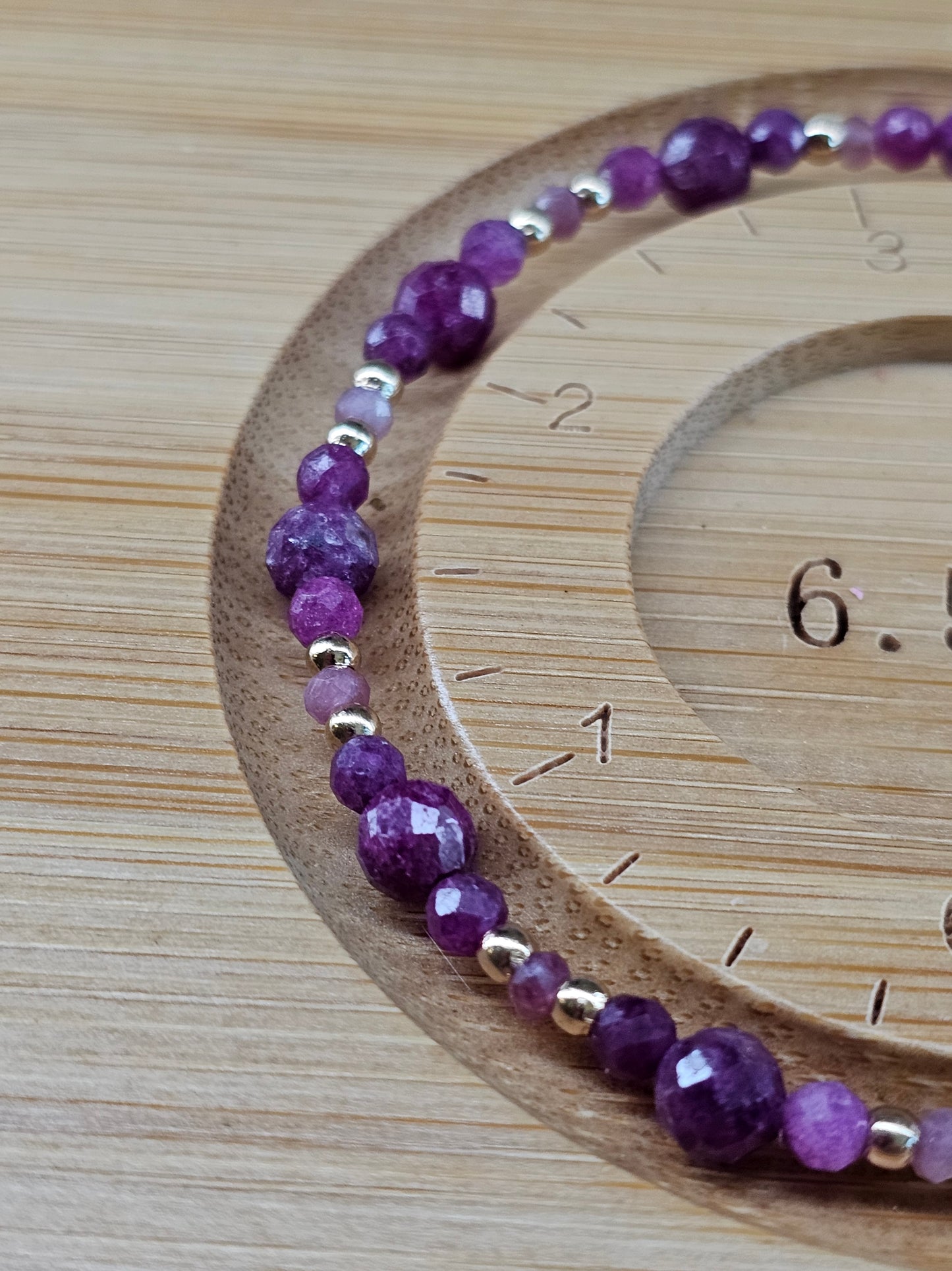 Ruby & Pink Tourmaline Bracelet | Natural Crystal Bracelet for Love, Confidence & Heart Healing