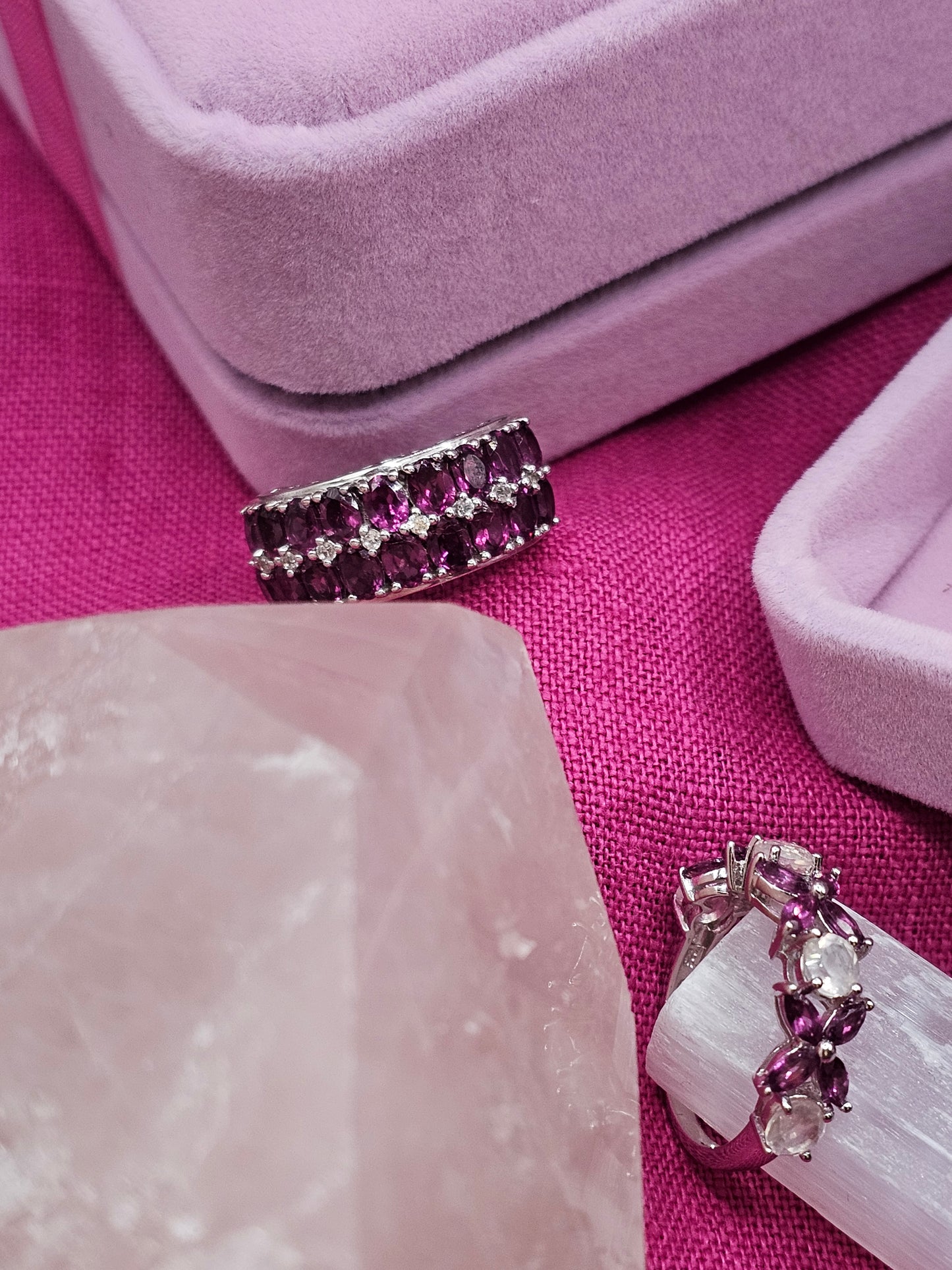 Corda Ignitia Rhodolite Garnet sterling silver ring