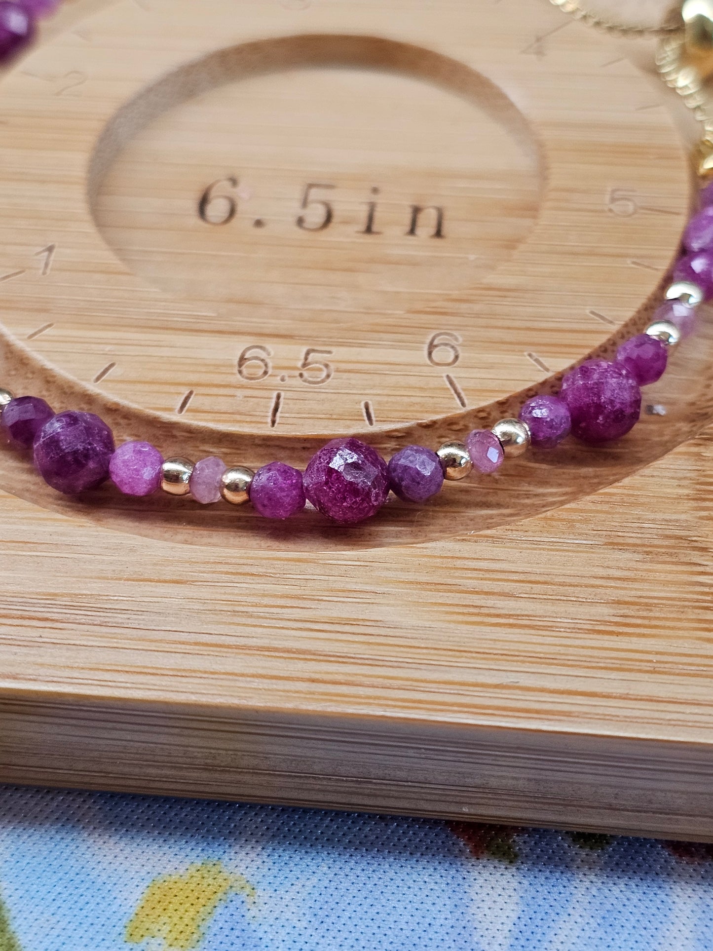 Ruby & Pink Tourmaline Bracelet | Natural Crystal Bracelet for Love, Confidence & Heart Healing