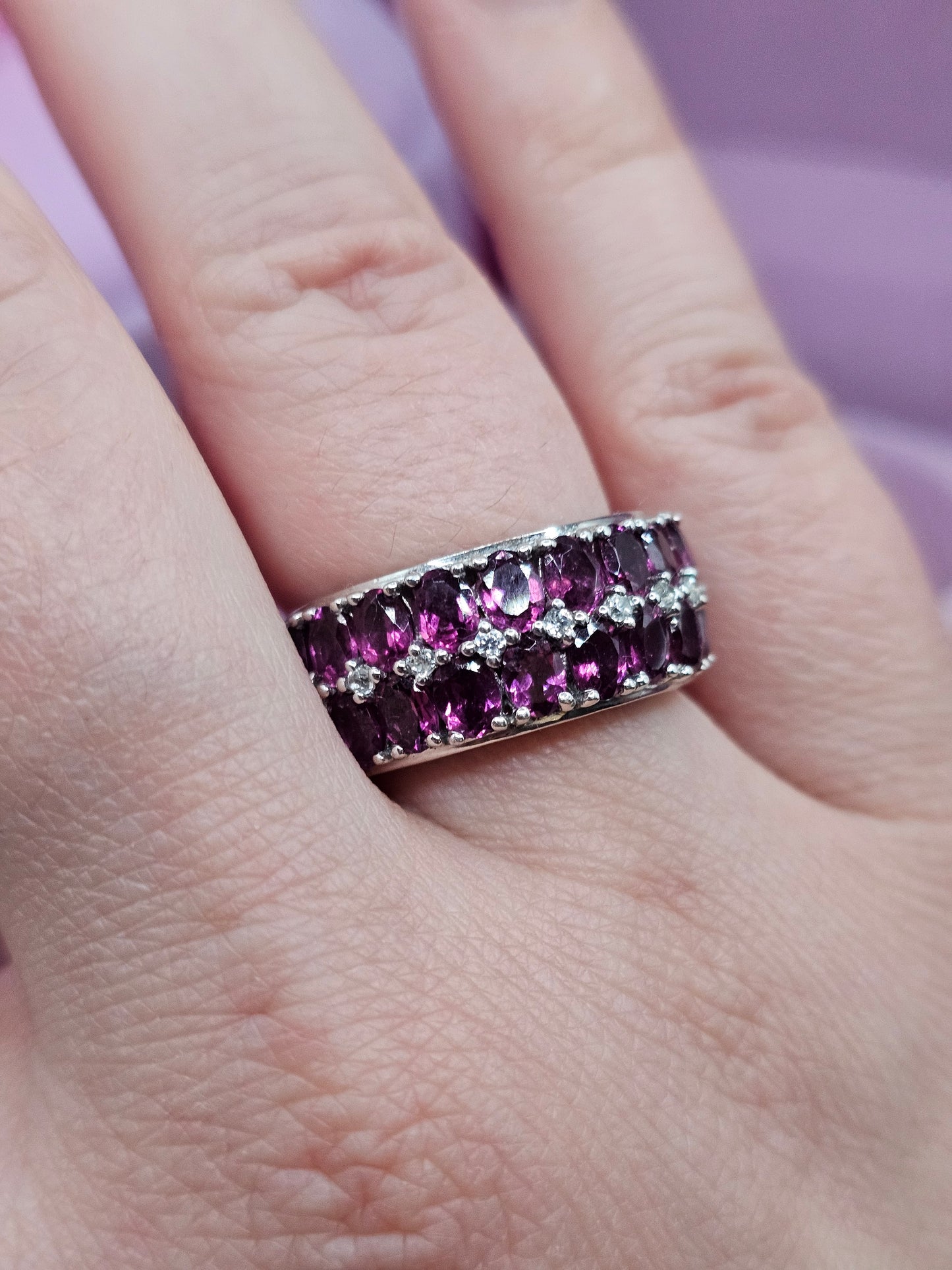 Corda Ignitia Rhodolite Garnet sterling silver ring